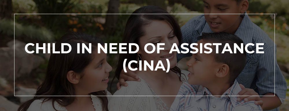 What happens in a Child in Need of Assistance (CINA) case?